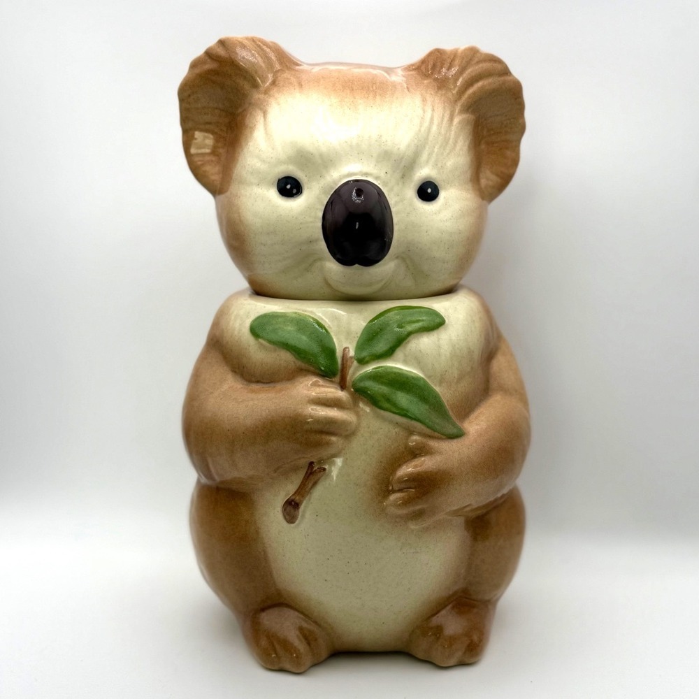 Vintage Metlox Poppytrail Koala Bear Cookie Jar Eucalyptus California Pottery - Picture 10 of 12